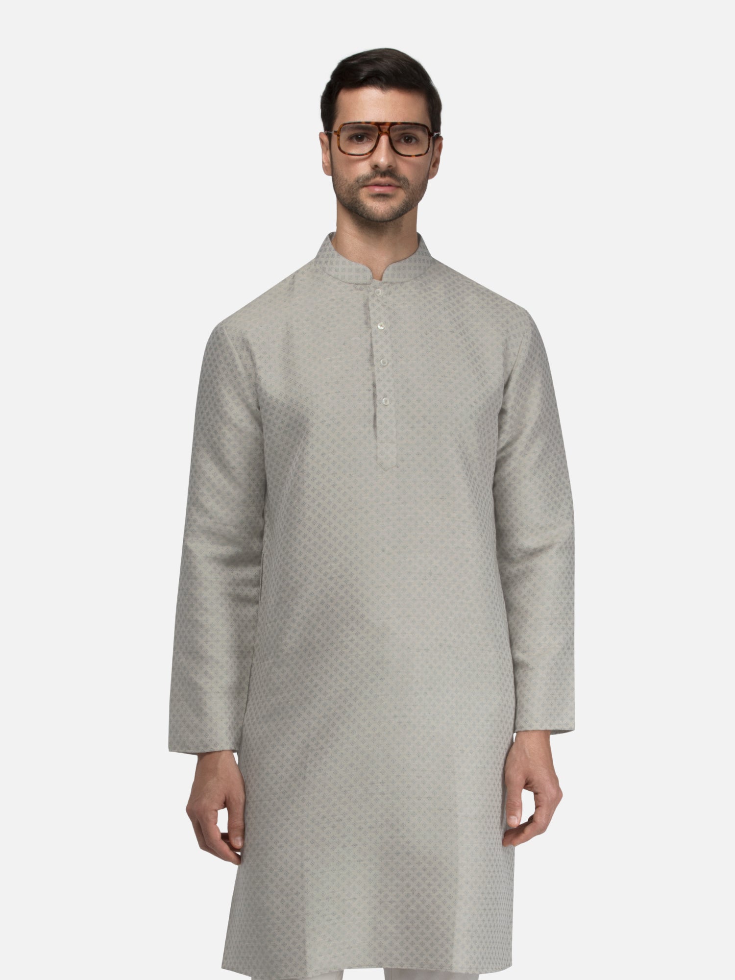 Ash Grey Fusion Kurta