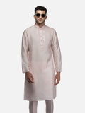 Blush Pink Embroidered Short Kurta with Trouser Set