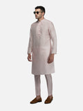 Blush Pink Embroidered Short Kurta with Trouser Set