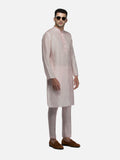 Blush Pink Embroidered Short Kurta with Trouser Set