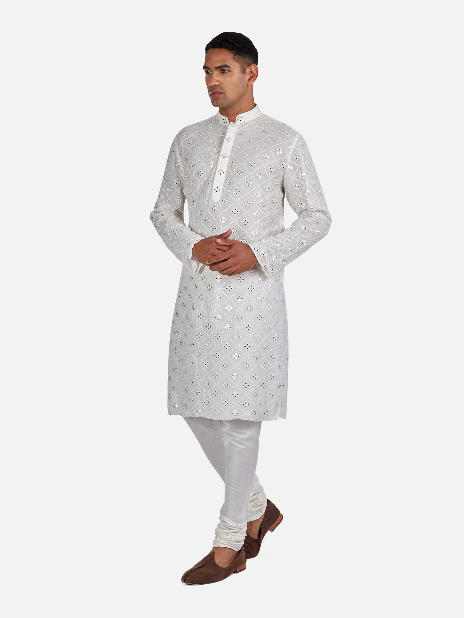 Ivory Twinkle Embroidered Kurta