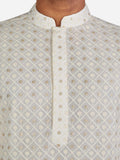 Ivory Pearl Embroidered Kurta