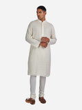 Ivory Pearl Embroidered Kurta